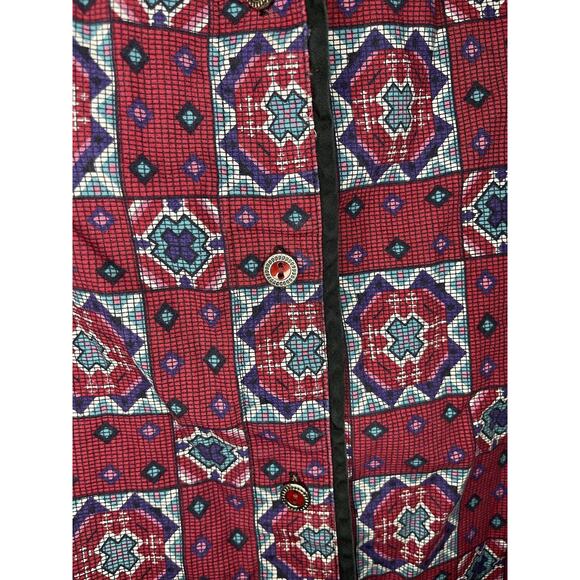 Wrangler Womens Shirt Aztec Button up Western Wear Rodeo VTG Cowgirl Cowboy - Picture 4 of 6